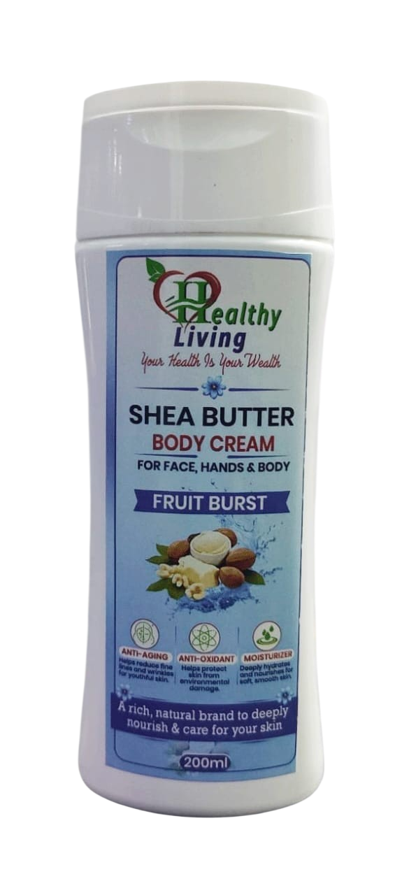Healthy Living Shea Butter Body Cream in Fruit Burst.(200ml) - Image 2